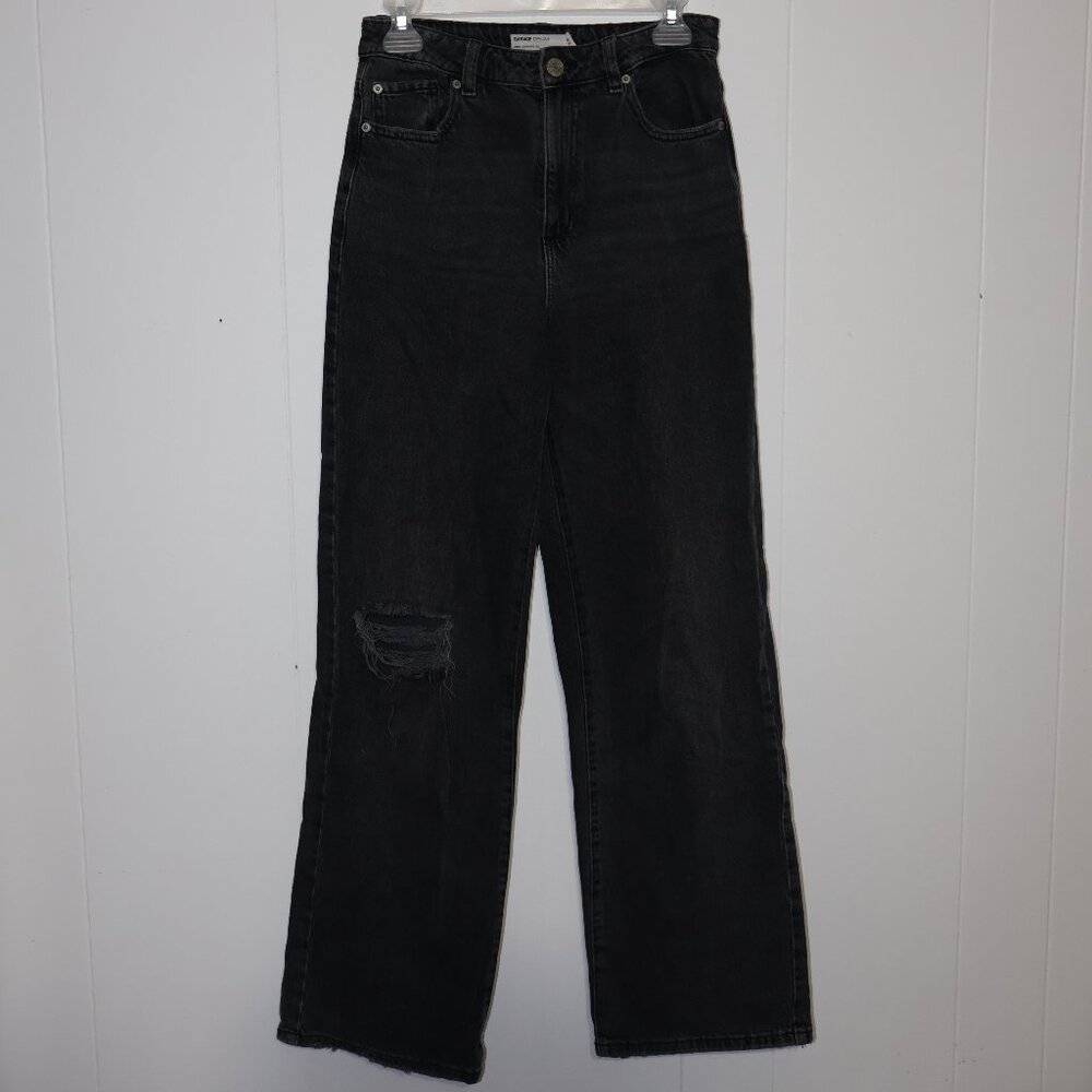 Garage Wide Leg Distressed Jeans – Washed Black (Women’s 26 / Size 3)